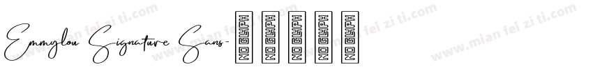 Emmylou Signature Sans字体转换